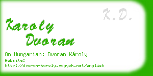 karoly dvoran business card